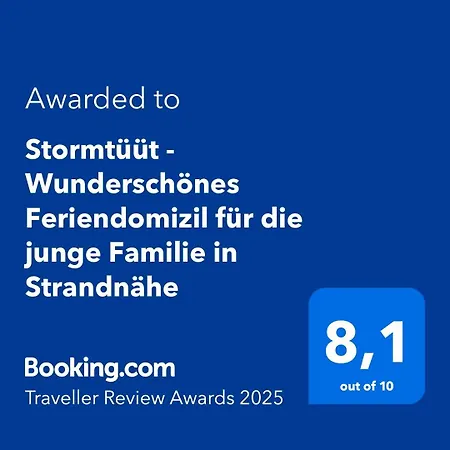 Apartment Stormtueuet - Wunderschoenes Feriendomizil Fuer Junge Familie In Strandnaehe Wangerooge